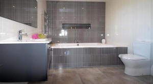 Glazed Grey Bathroom Wall Tiles 25x50, Matt Grey Floor Tiles 50x50